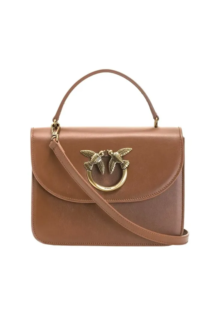 LOVE BAG CLICK TOP HANDLE — cognac