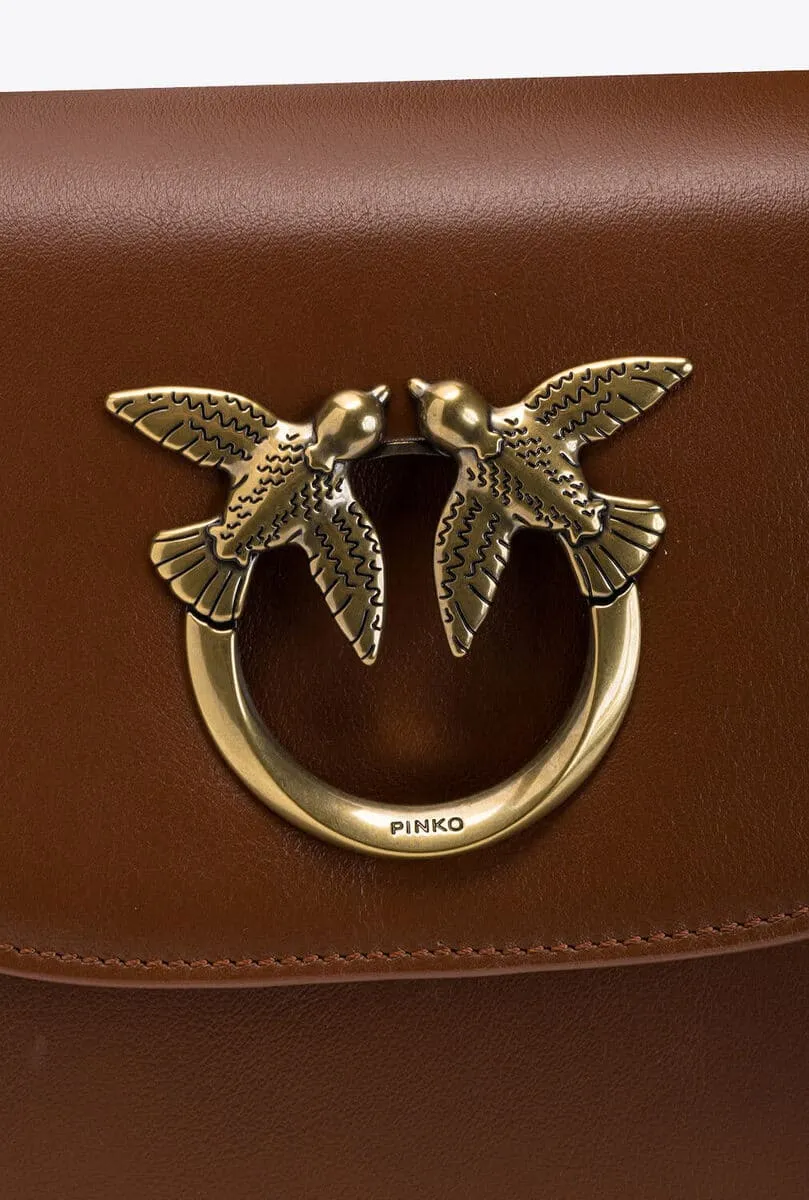 LOVE BAG CLICK TOP HANDLE — cognac — фото 3