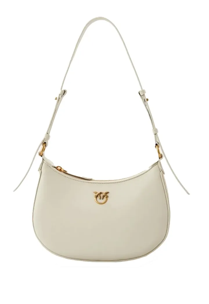 LOVE BAG HALF MOON SIMPLY — white