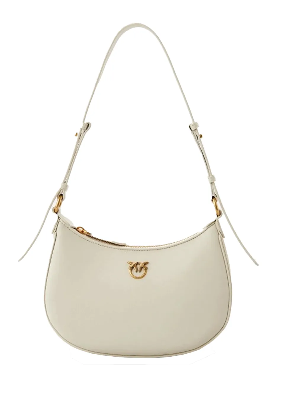 LOVE BAG HALF MOON SIMPLY — white