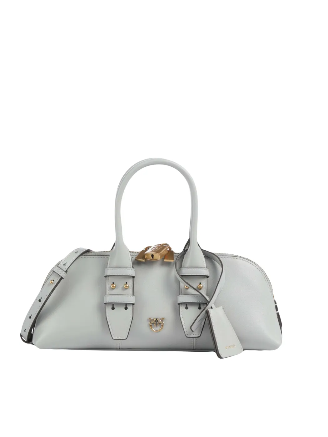 LOVE BAG MINI BOWLING BAGUETTE — grey blue