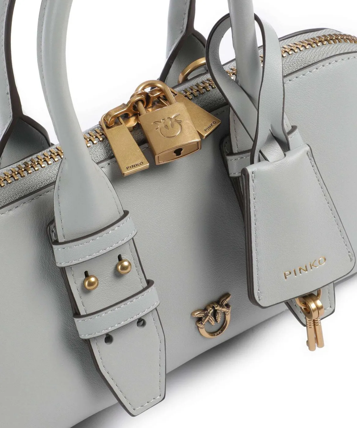 LOVE BAG MINI BOWLING BAGUETTE — grey blue — фото 3