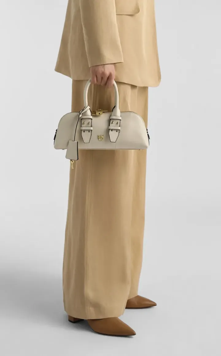 LOVE BAG MINI BOWLING BAGUETTE — white