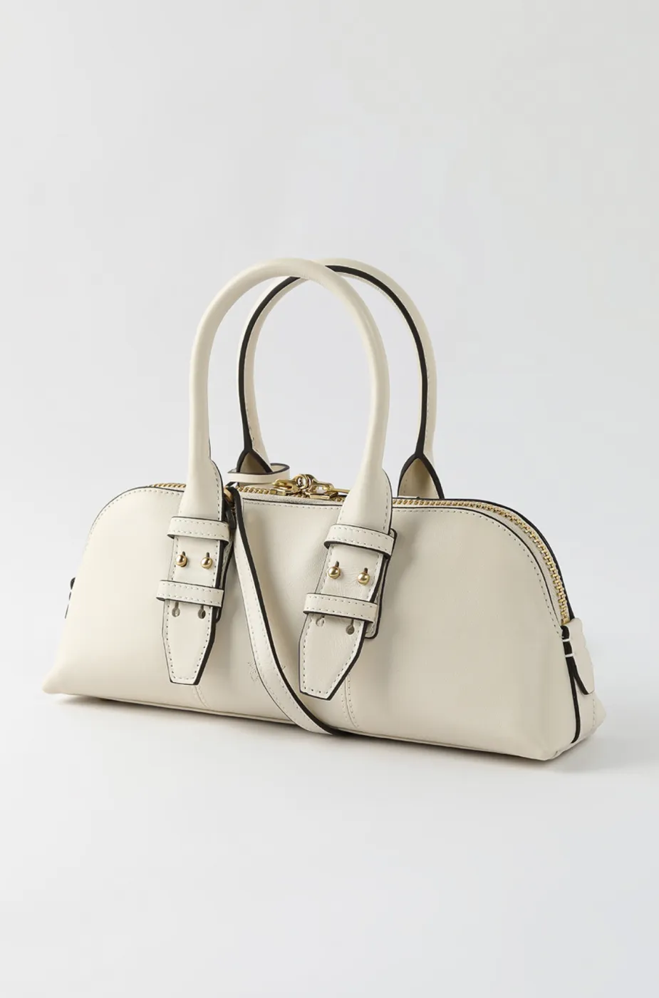 LOVE BAG MINI BOWLING BAGUETTE — white — фото 3