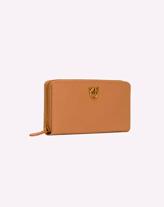 LOVE BIRDS QUILTED WALLET — ocher-sand — фото 3