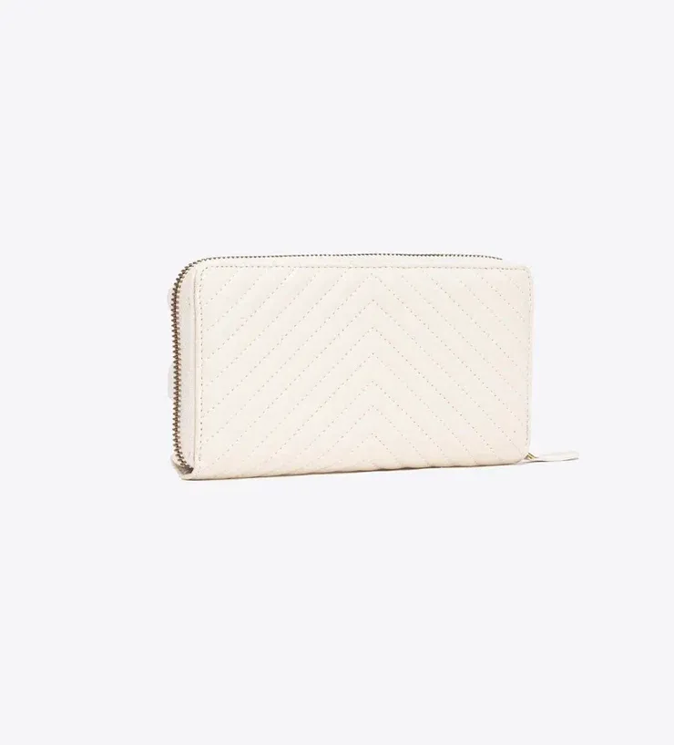 LOVE BIRDS QUILTED WALLET — white