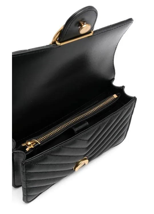 MINI LADY LOVE BAG PUFF — black/gold — фото 4