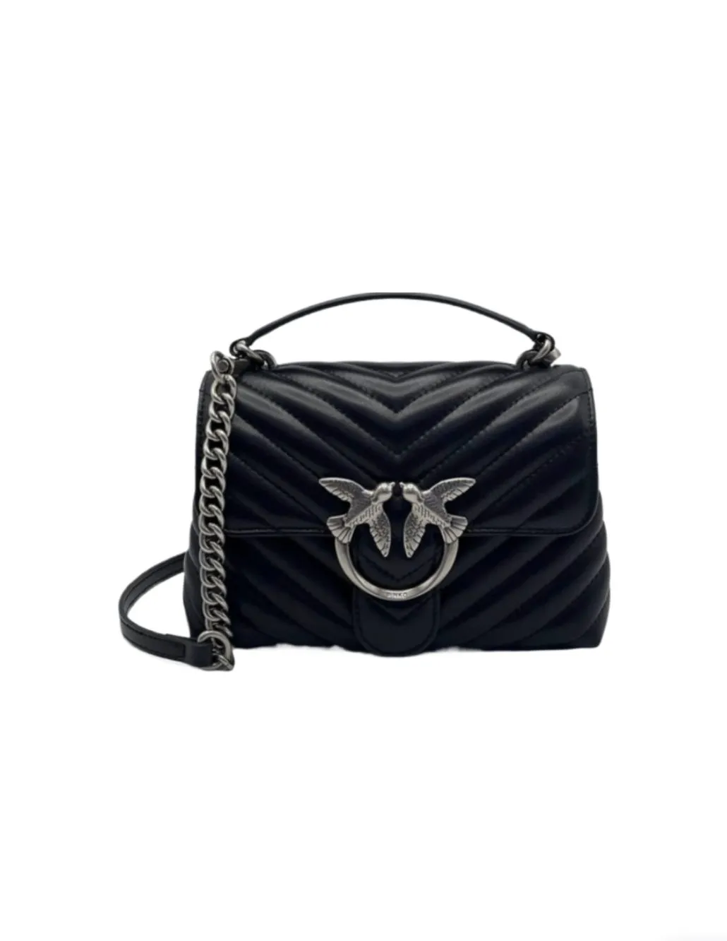 MINI LADY LOVE BAG PUFF — black/silver