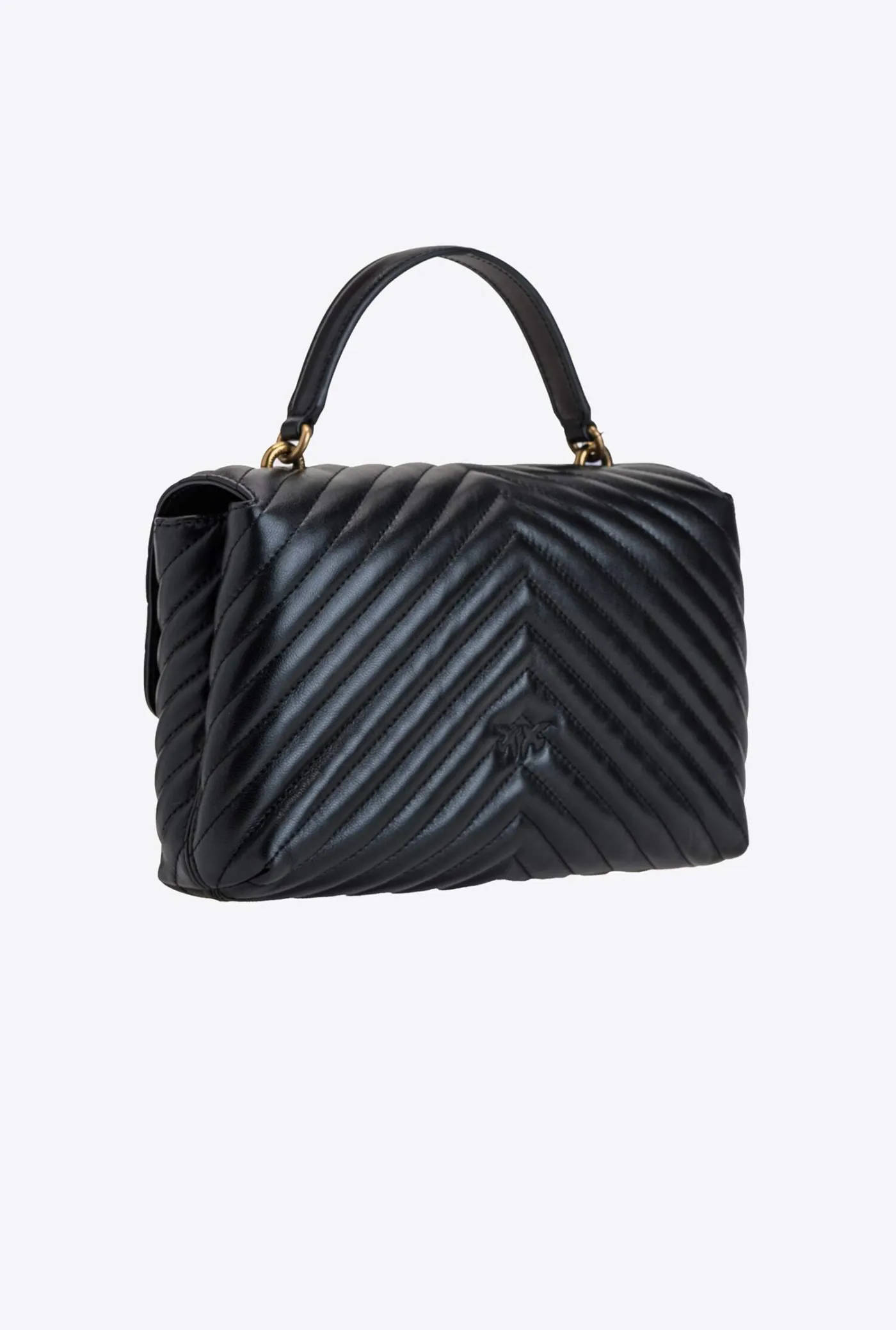 MINI LADY LOVE BAG PUFF CHEVRON — black/gold