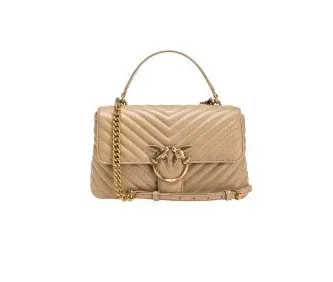 MINI LADY LOVE BAG PUFF CHEVRON — sand-antique gold