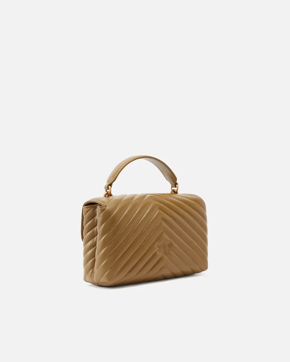 MINI LADY LOVE BAG PUFF CHEVRON — sand-antique gold — фото 4