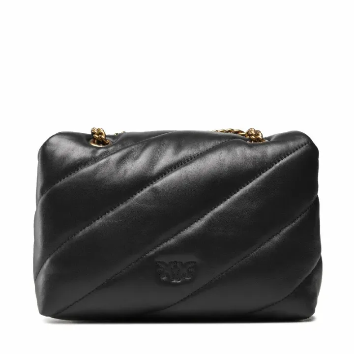 MINI LOGO BAG PUFF MAXI QUILT JEWEL BUCKLE — black