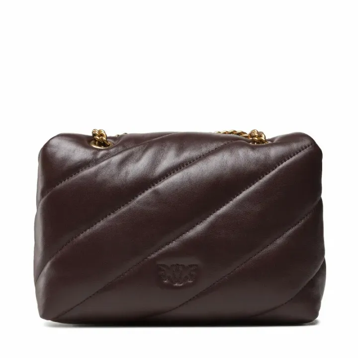 MINI LOGO BAG PUFF MAXI QUILT JEWEL BUCKLE — bordeaux