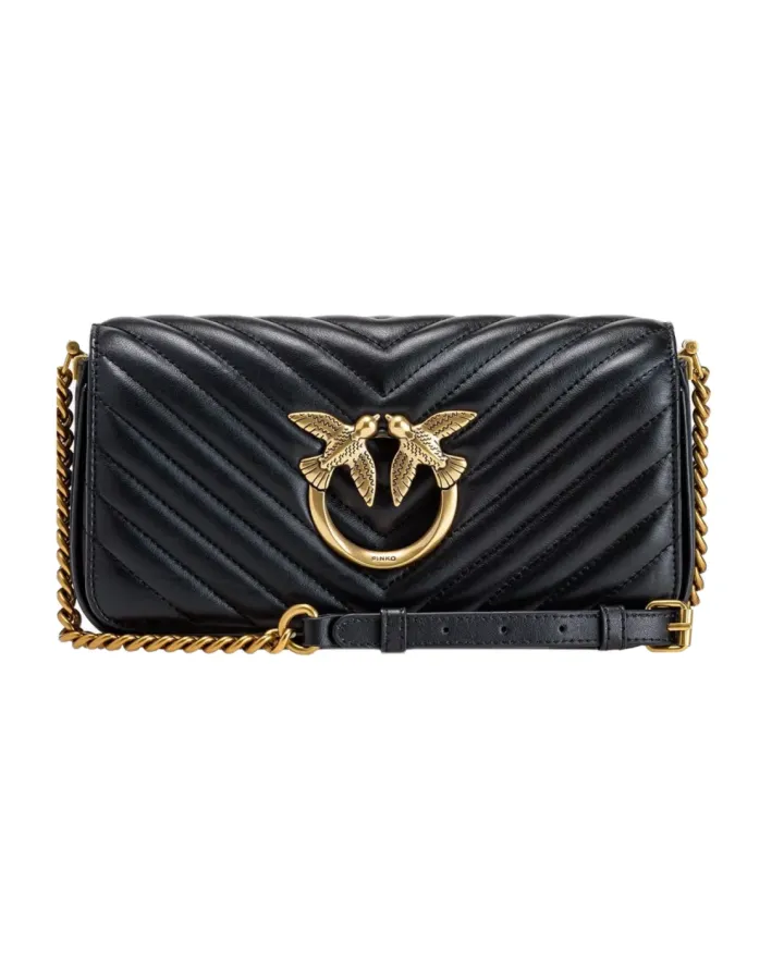 MINI LOVE BAG CLICK BAGUETTE — black pattern