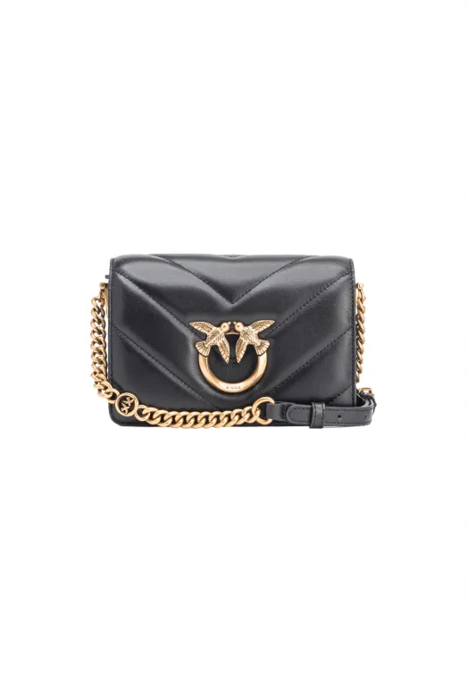 MINI LOVE BAG CLICK CHEVRON — black