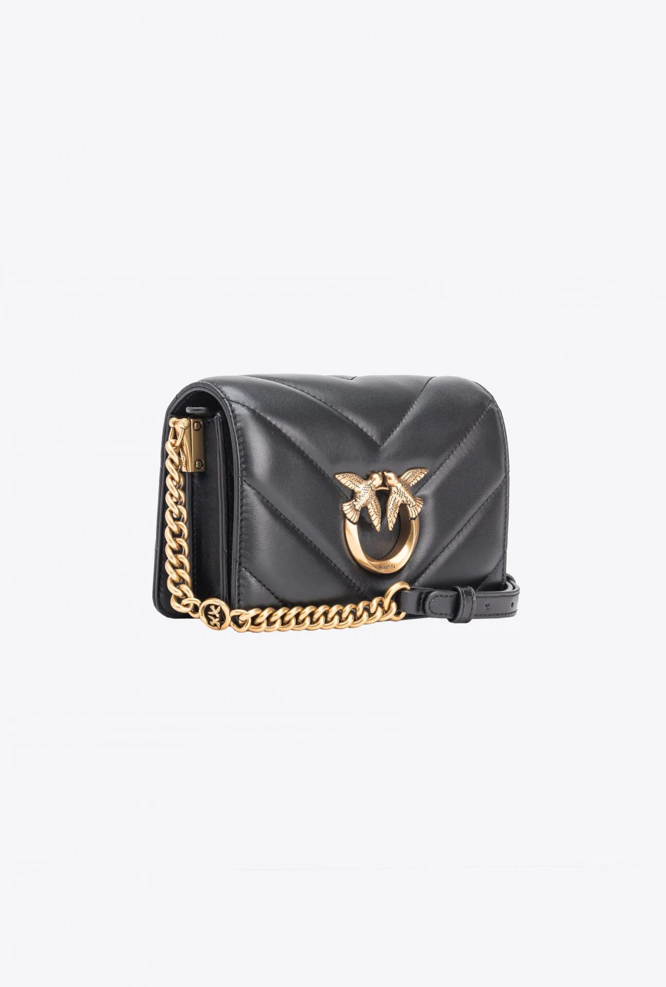 MINI LOVE BAG CLICK CHEVRON — black — фото 3