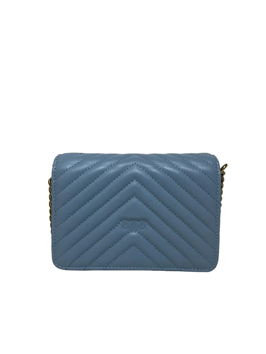 MINI LOVE BAG CLICK V QUILT — blue — фото 3
