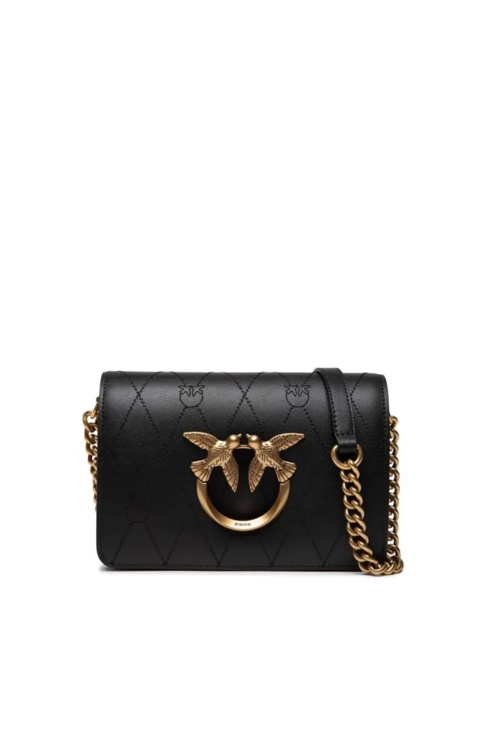 MINI LOVE BAG CLICK WAVE LOGO — black