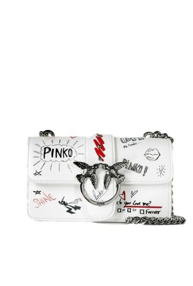 MINI LOVE BAG GRAFFITI SHOULDER — white