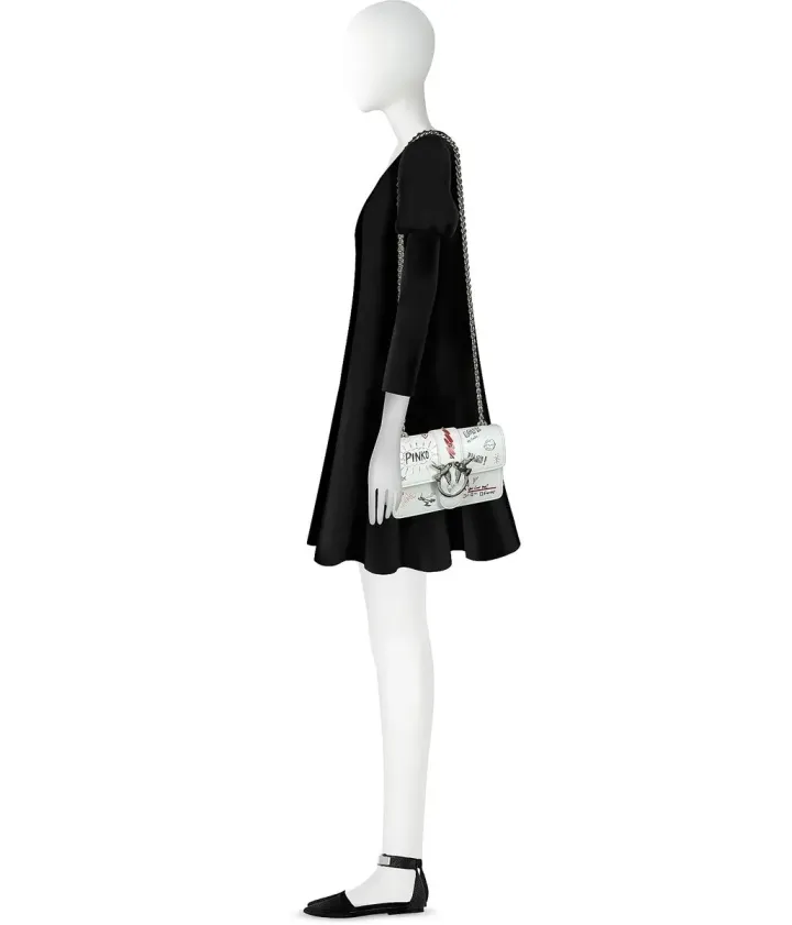 MINI LOVE BAG GRAFFITI SHOULDER — white