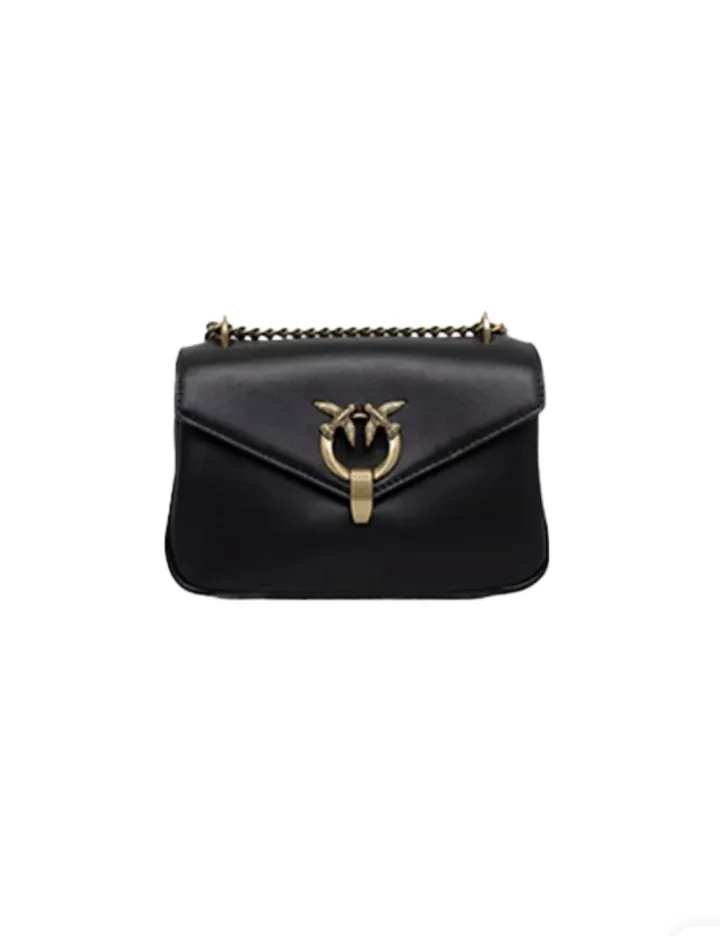 MINI LOVE BAG HALF CLICK — black gold