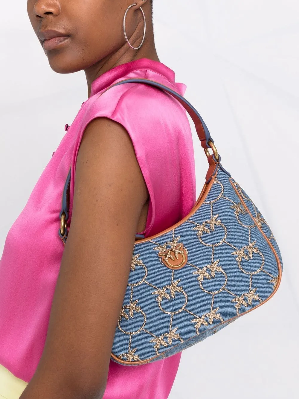MINI LOVE BAG HALF MOON DENIM — фото 2