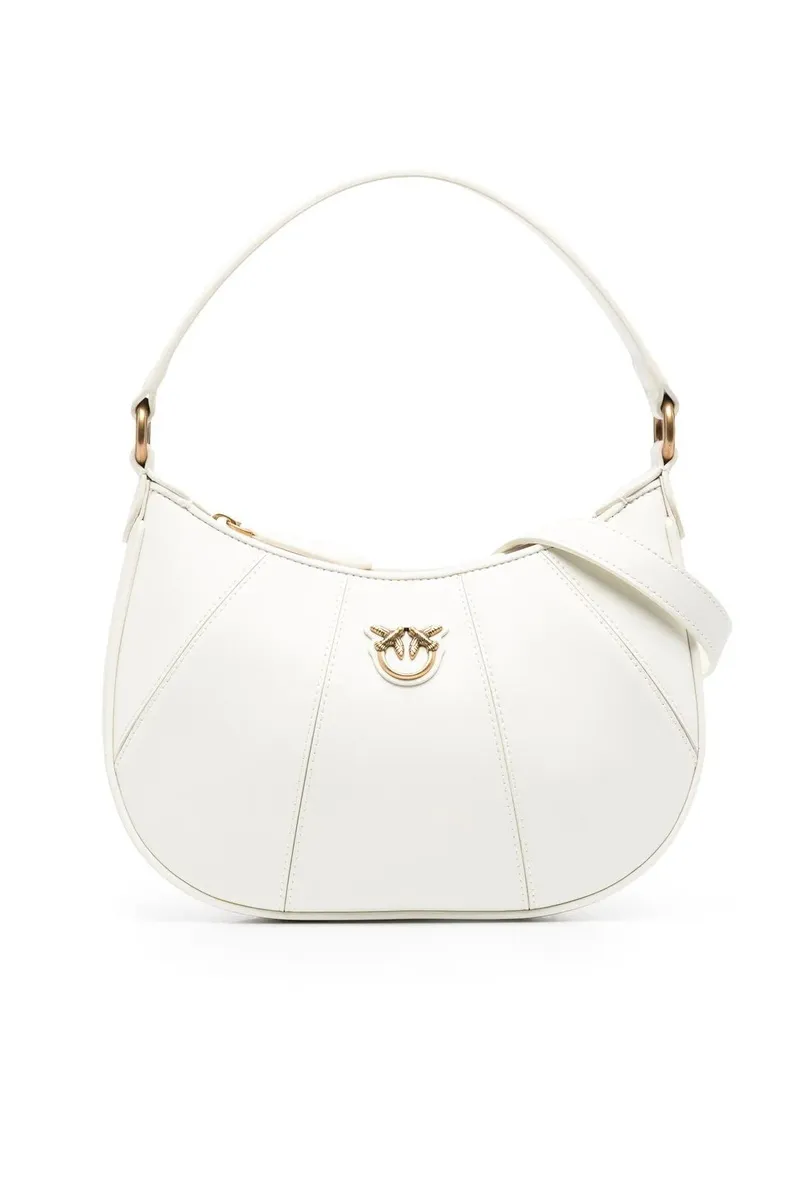 MINI LOVE BAG HALF MOON SIMPLY — white