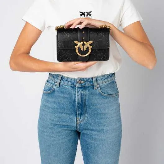 MINI LOVE BAG ICON NEW MONOGRAM — black