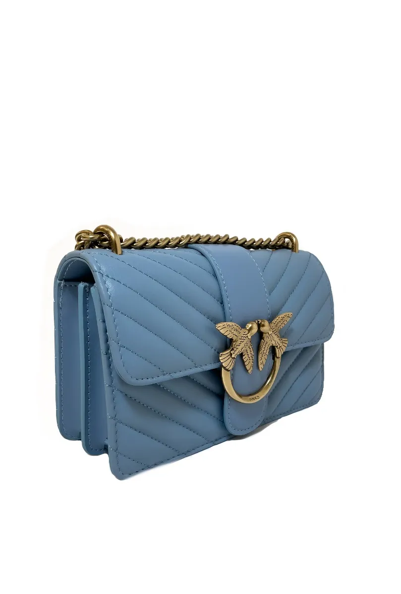 MINI LOVE BAG ICON V QUIL — blue