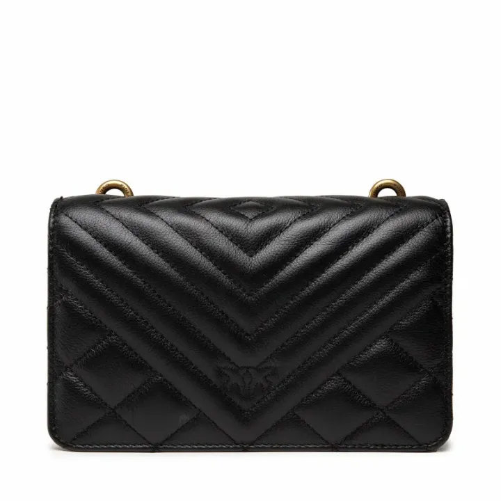 MINI LOVE BAG ICON V QUILT MIX — black