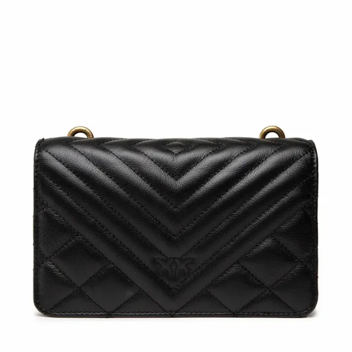MINI LOVE BAG ICON V QUILT MIX — black