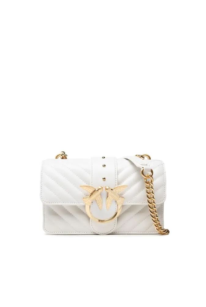 MINI LOVE BAG ICON V QUILT — white