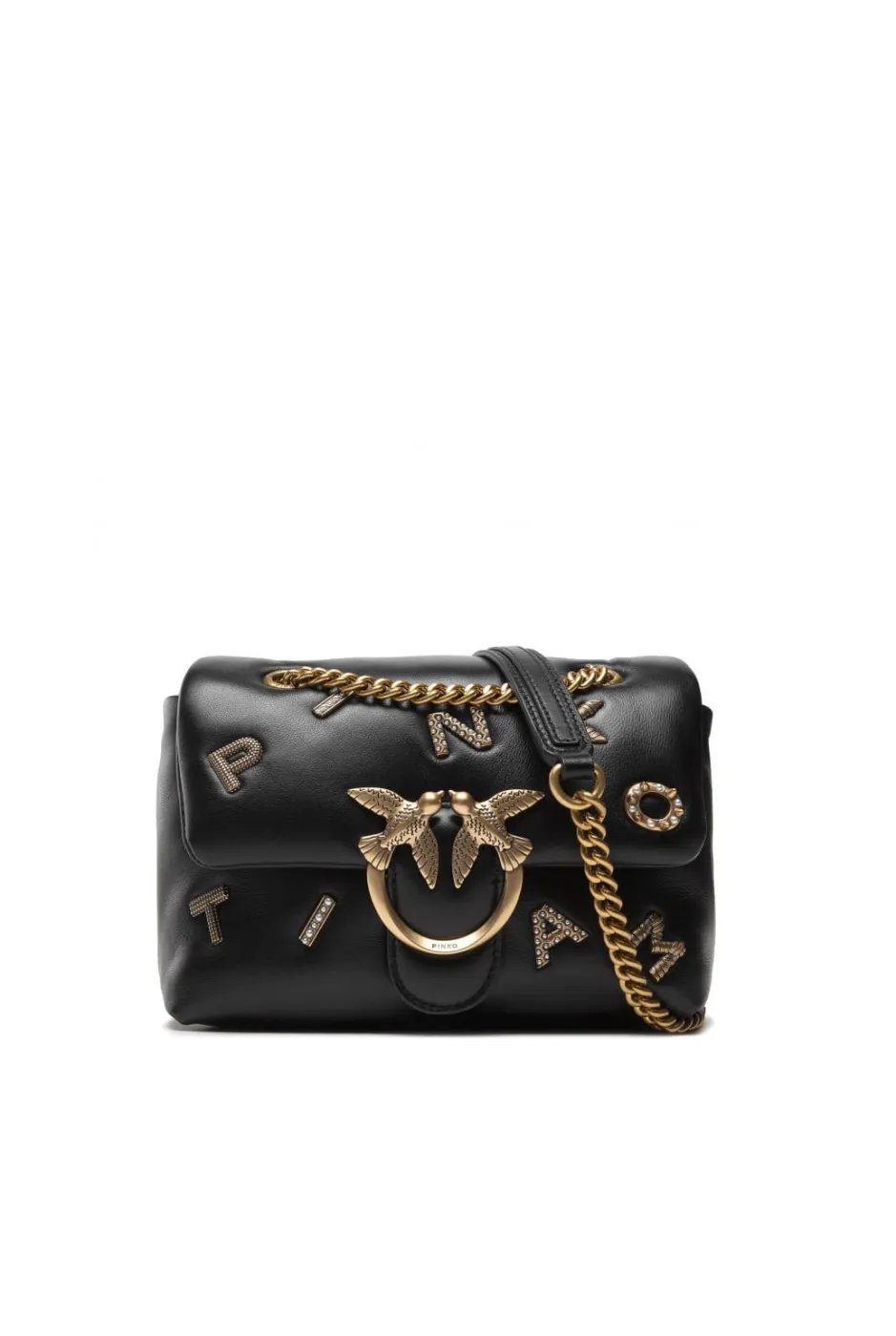 MINI LOVE BAG MINI PUFF LOGO JEVEL — black