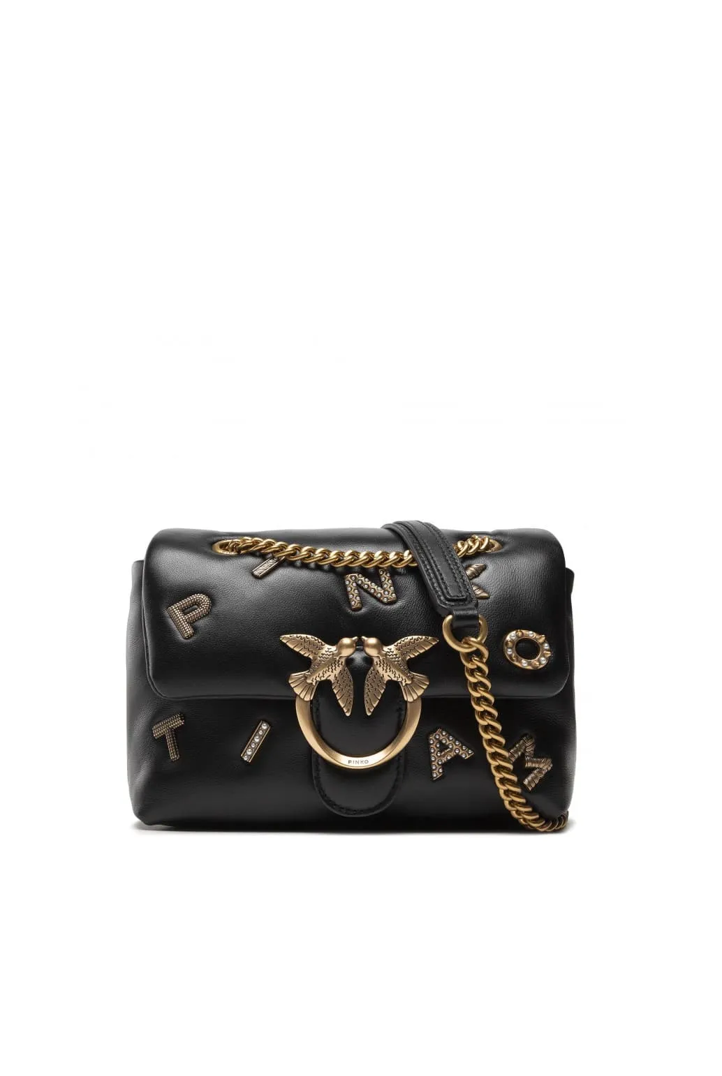MINI LOVE BAG MINI PUFF LOGO JEVEL — black