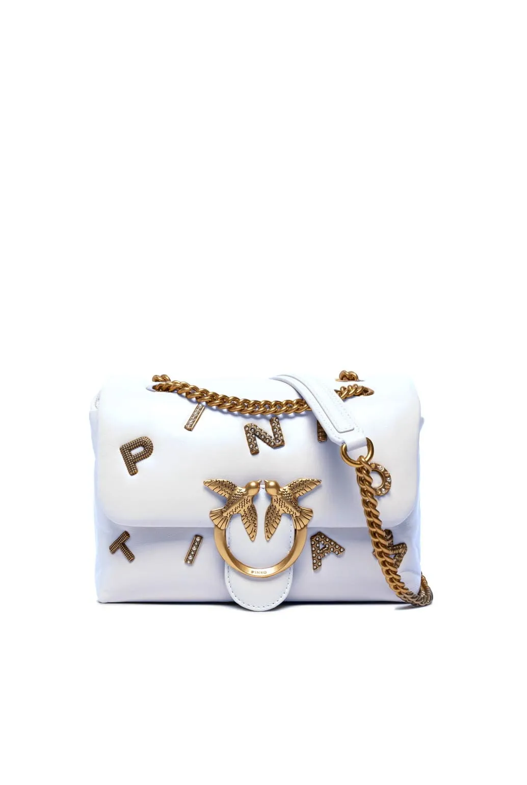 MINI LOVE BAG MINI PUFF LOGO JEVEL — white