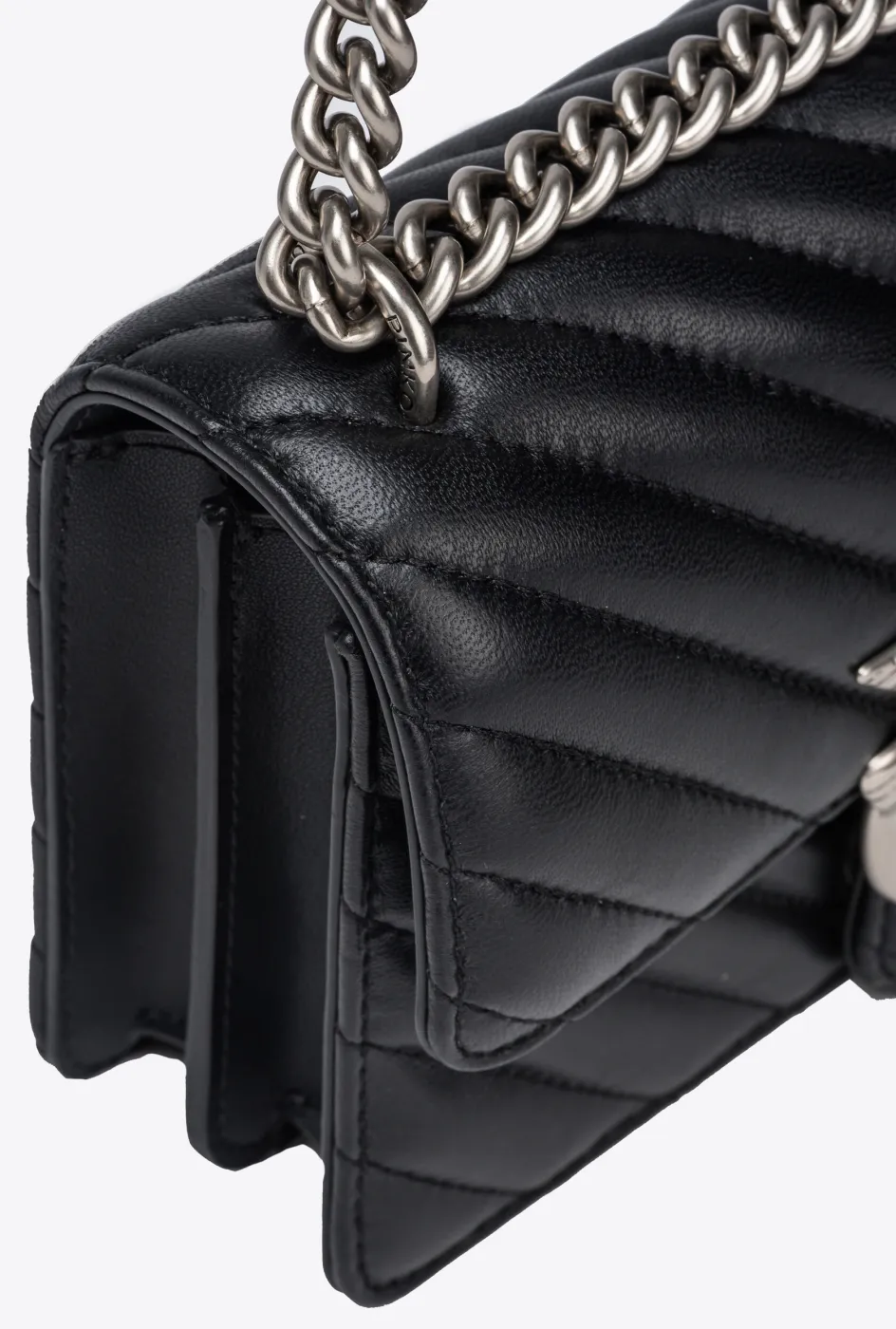 MINI LOVE BAG ONE CHEVRON — black/silver — фото 5