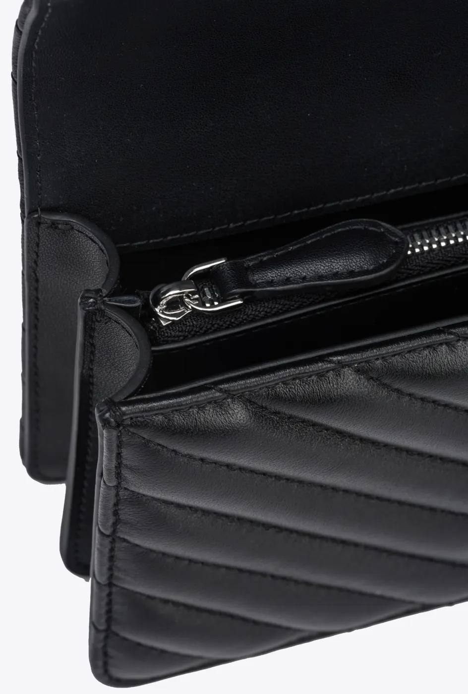 MINI LOVE BAG ONE CHEVRON — black/silver — фото 6