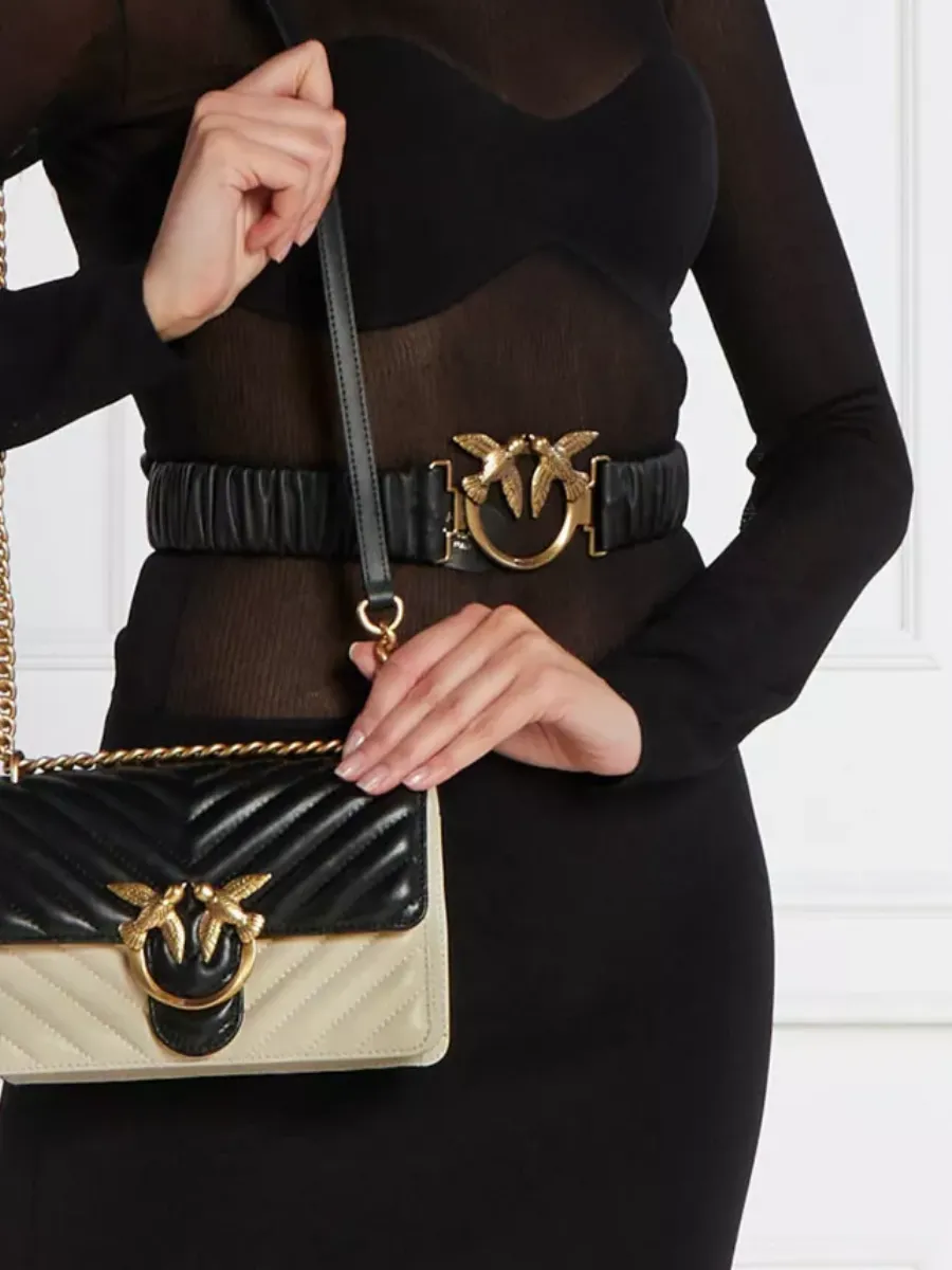 MINI LOVE BAG ONE CHEVRON — double colour black — фото 3