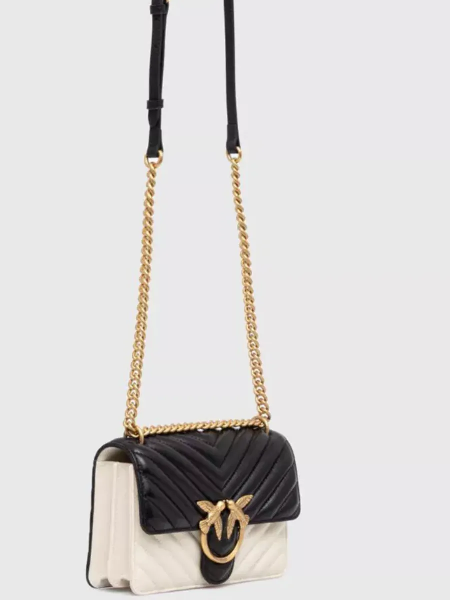 MINI LOVE BAG ONE CHEVRON — double colour black — фото 4