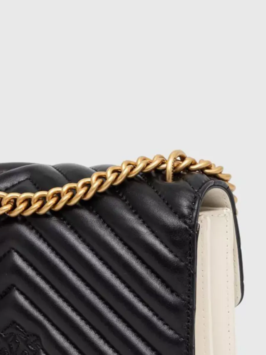 MINI LOVE BAG ONE CHEVRON — double colour black — фото 5