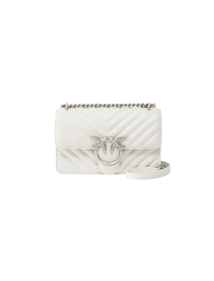 MINI LOVE BAG ONE CHEVRON — white/silver — фото 1