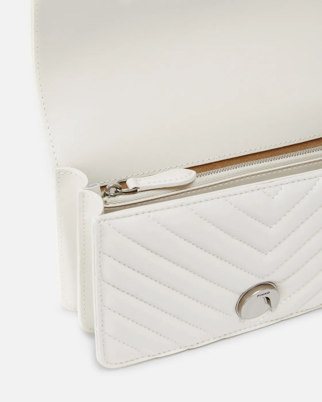 MINI LOVE BAG ONE CHEVRON — white/silver — фото 3