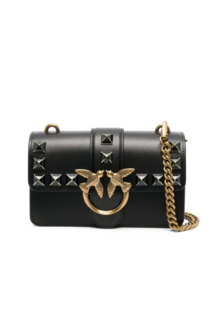 MINI LOVE BAG ONE PAINTED STUDS — black