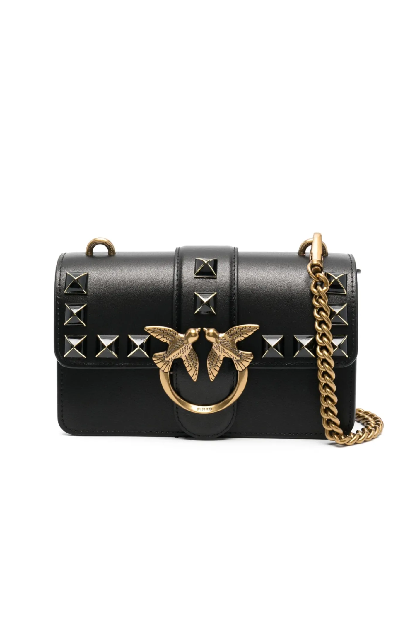 MINI LOVE BAG ONE PAINTED STUDS — black