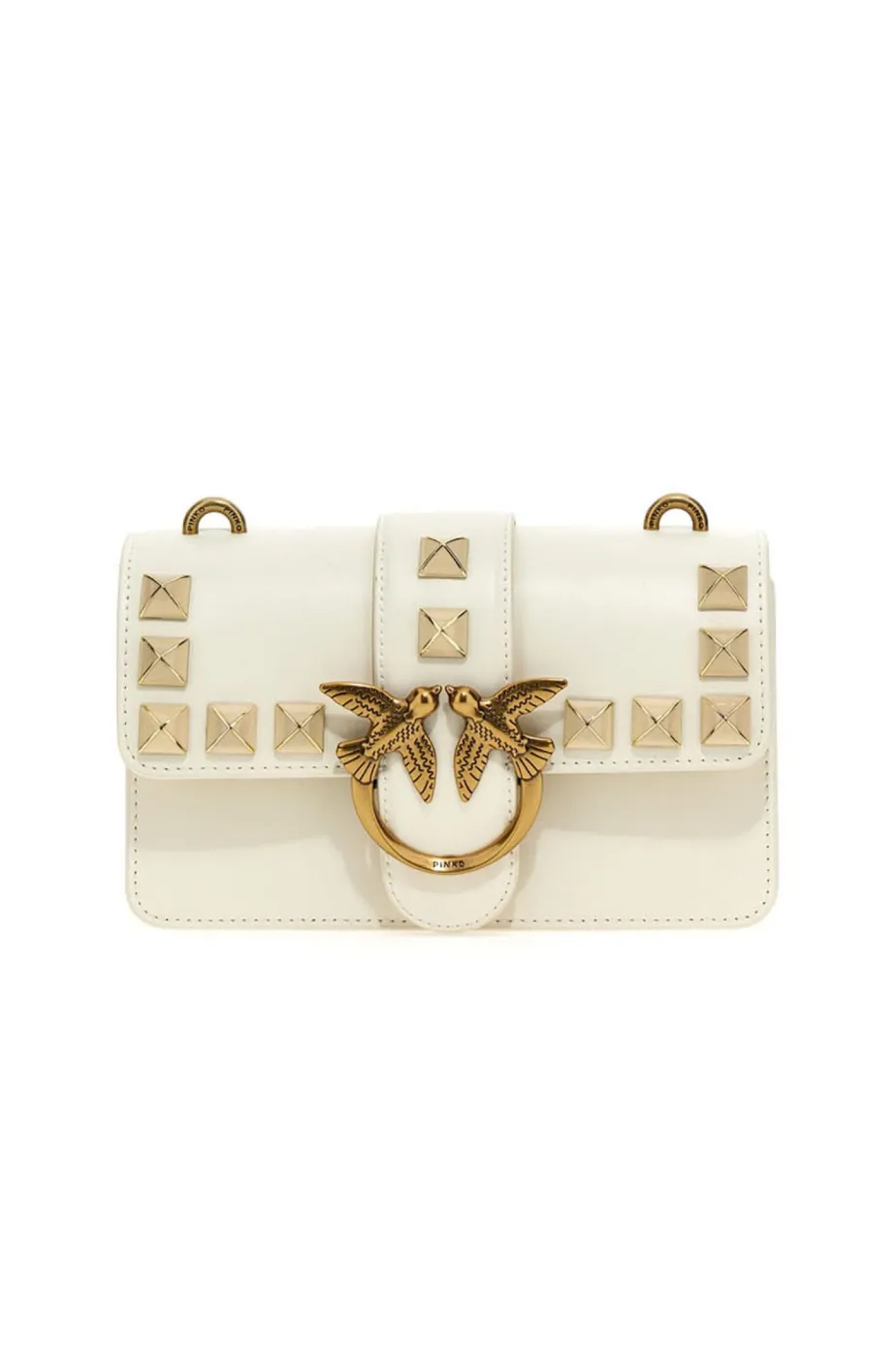 MINI LOVE BAG ONE PAINTED STUDS — white