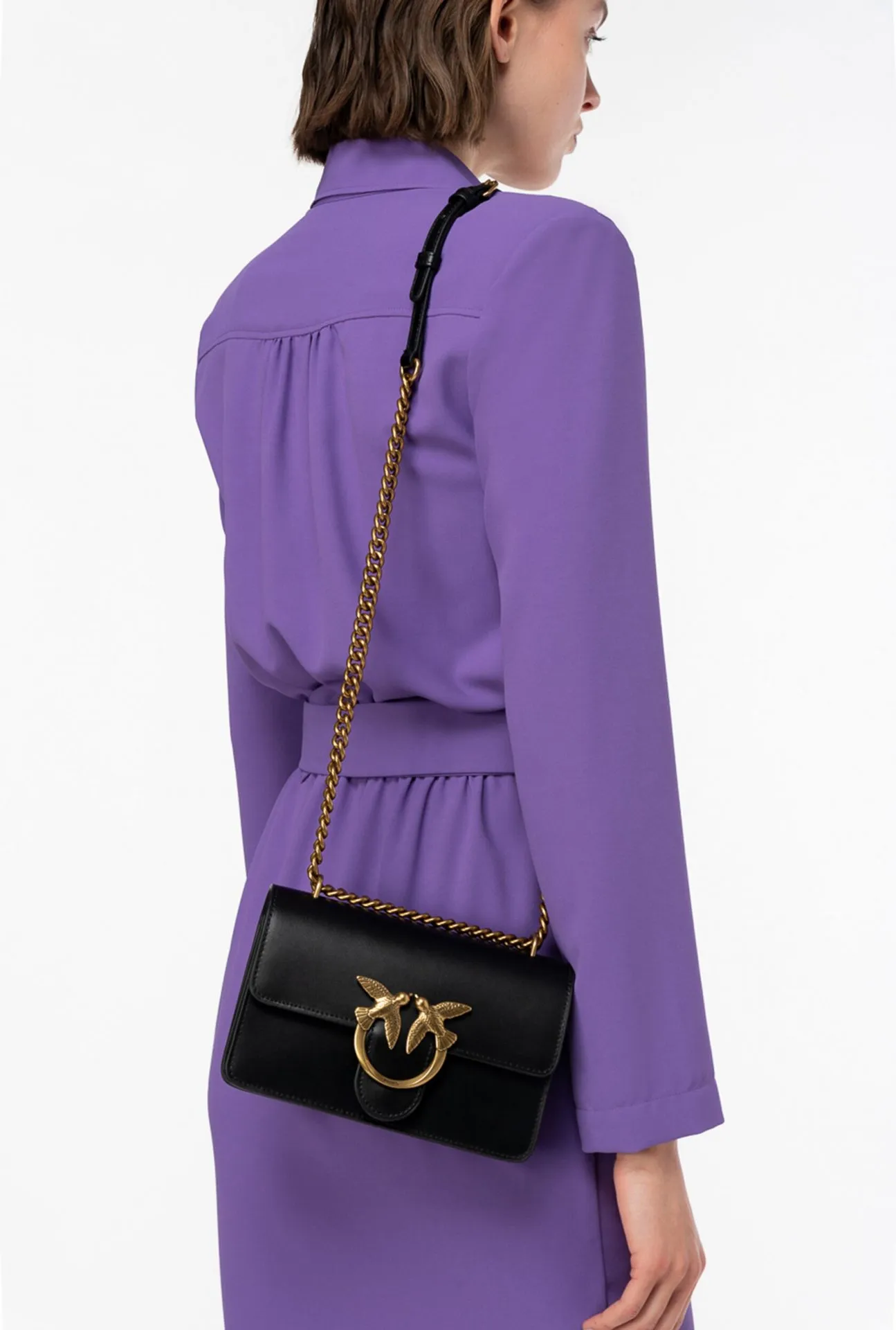 MINI LOVE BAG ONE SIMPLY — black/gold