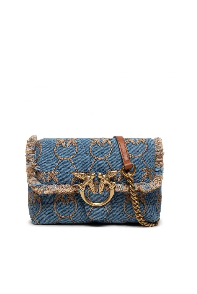 MINI LOVE BAG PUFF DENIM LOGO — light blue — фото 1