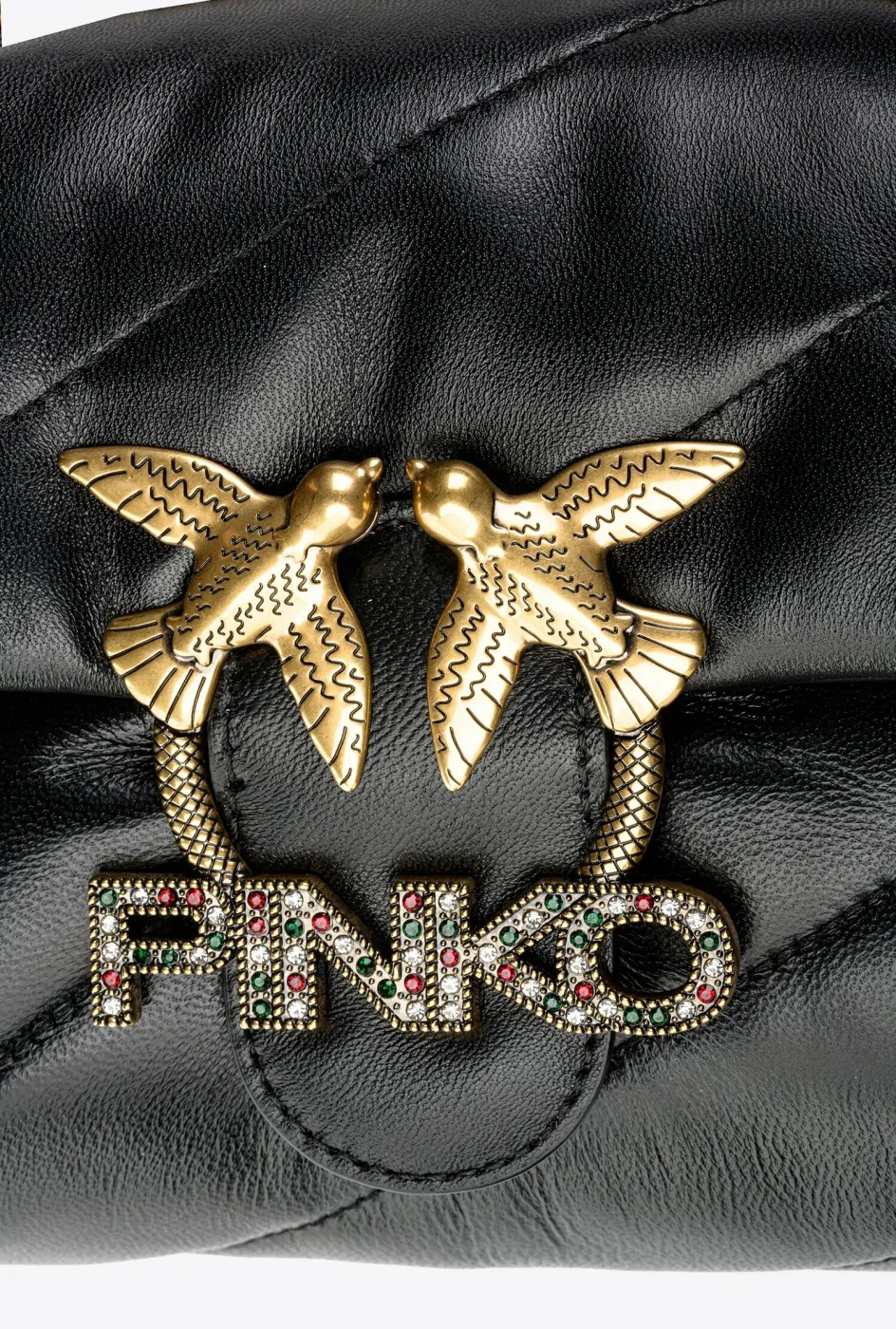 MINI LOVE BAG PUFF JEWEL — black — фото 6