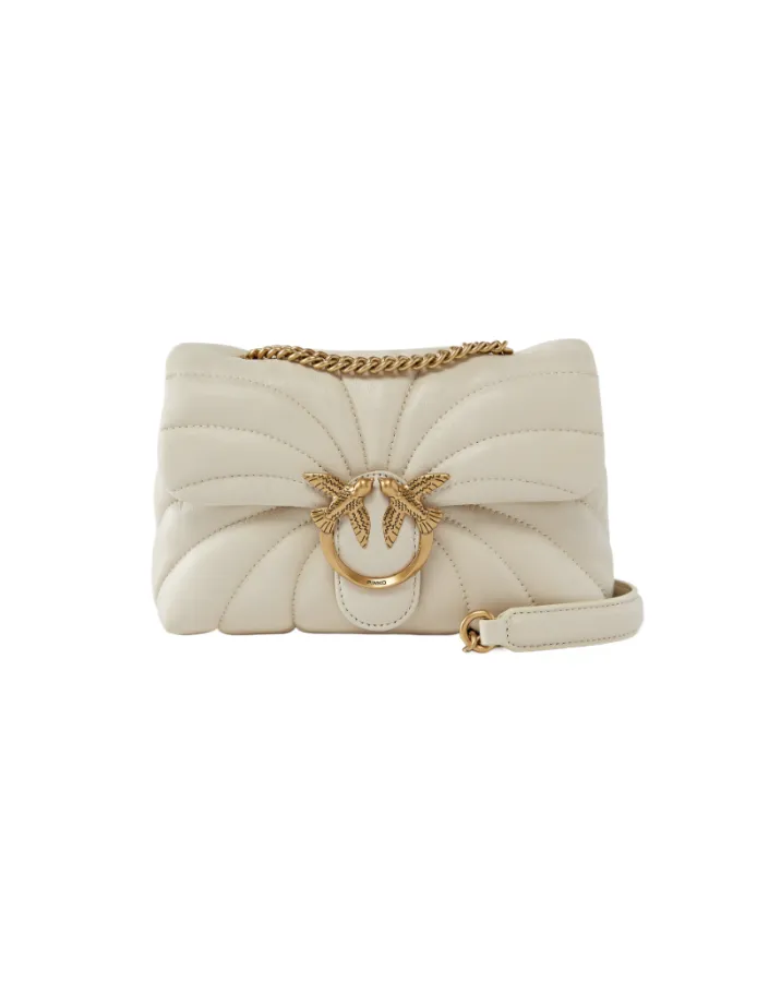 MINI LOVE BAG PUFF LARGE BUTTERFLY QUILT — white — фото 1