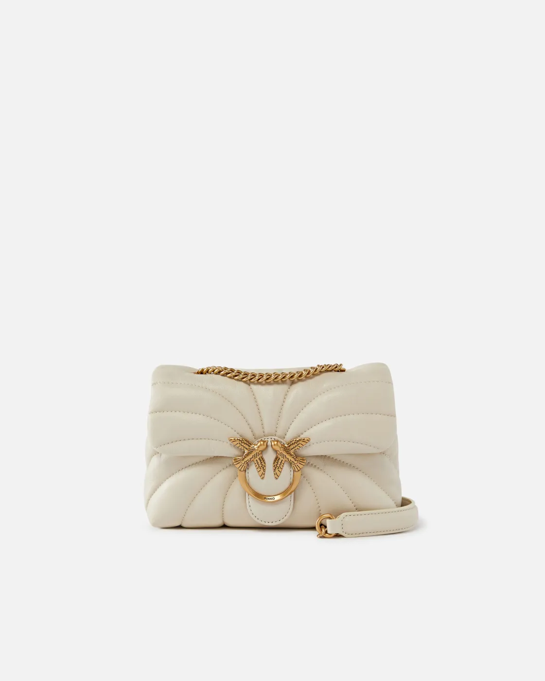 MINI LOVE BAG PUFF LARGE BUTTERFLY QUILT — white — фото 5